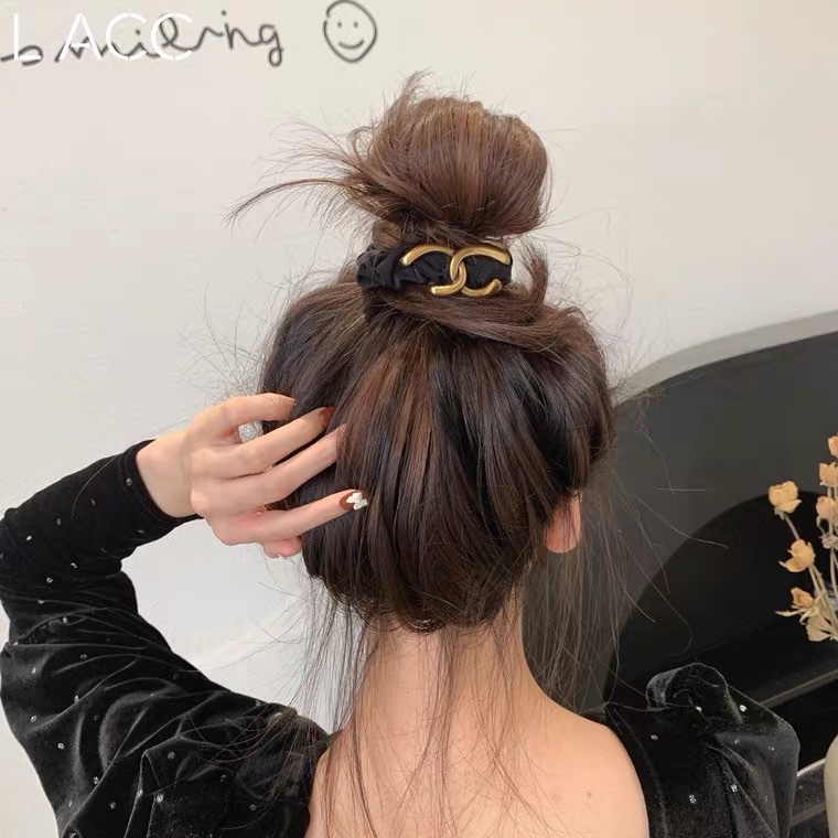 简约金属发圈网红2022年新款气质扎头发皮筋头绳发饰女丸子头