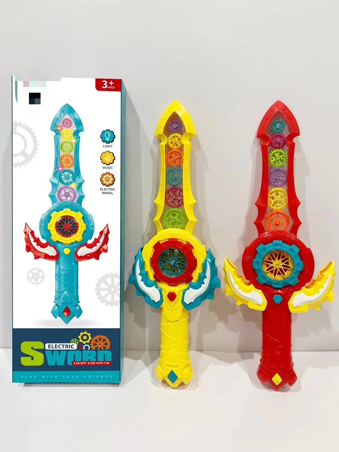 发光齿轮音乐剑 齿轮剑 发光玩具 发光兵器 齿轮玩具                                  