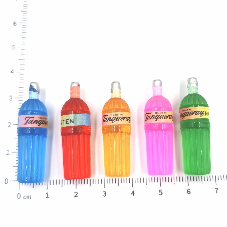 Resin accessories, mobile phones, refrigerators, patch materials, DIY handcrafted small bottles, wine bottles, simulation toys, accessories, beverage bottles, food and play ornaments, mixed packaging, clear packaging wholesale, 10# wine, 500 pieces per pack Specification image