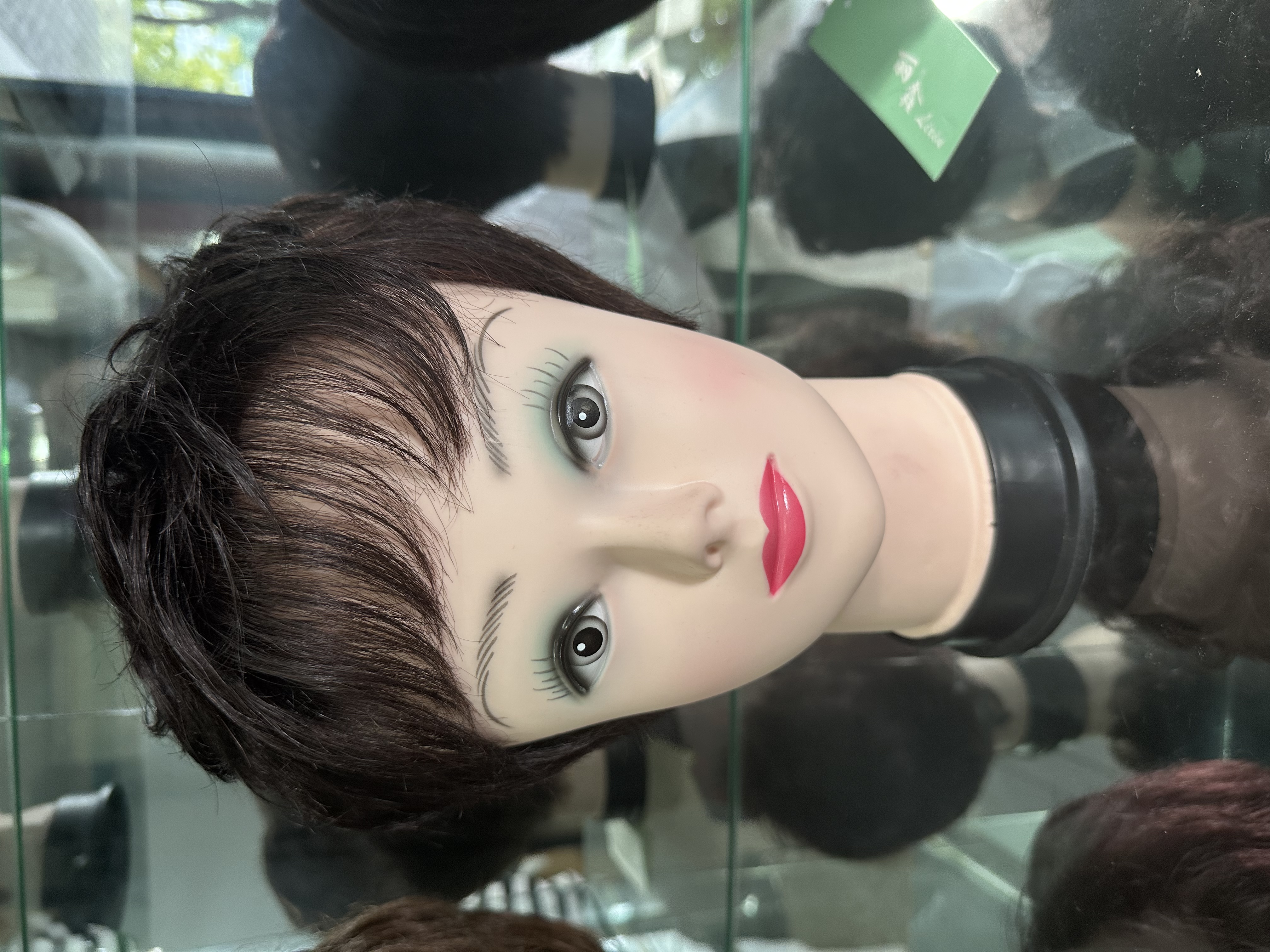 Middle-aged and elderly women's wigs, short summer hair for mothers, real hair for women, full head sets, natural real hair strands, full real hair wigs, 2 details Picture