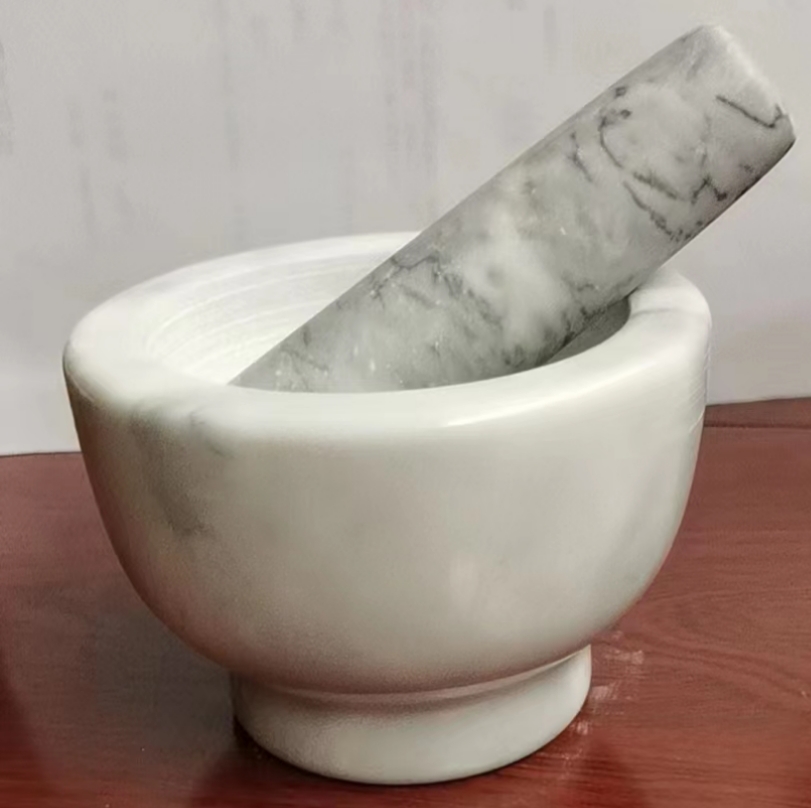 Shenzhou Jade medium-sized marble garlic bowl, garlic grinder, household kitchenware, food grinder details Picture