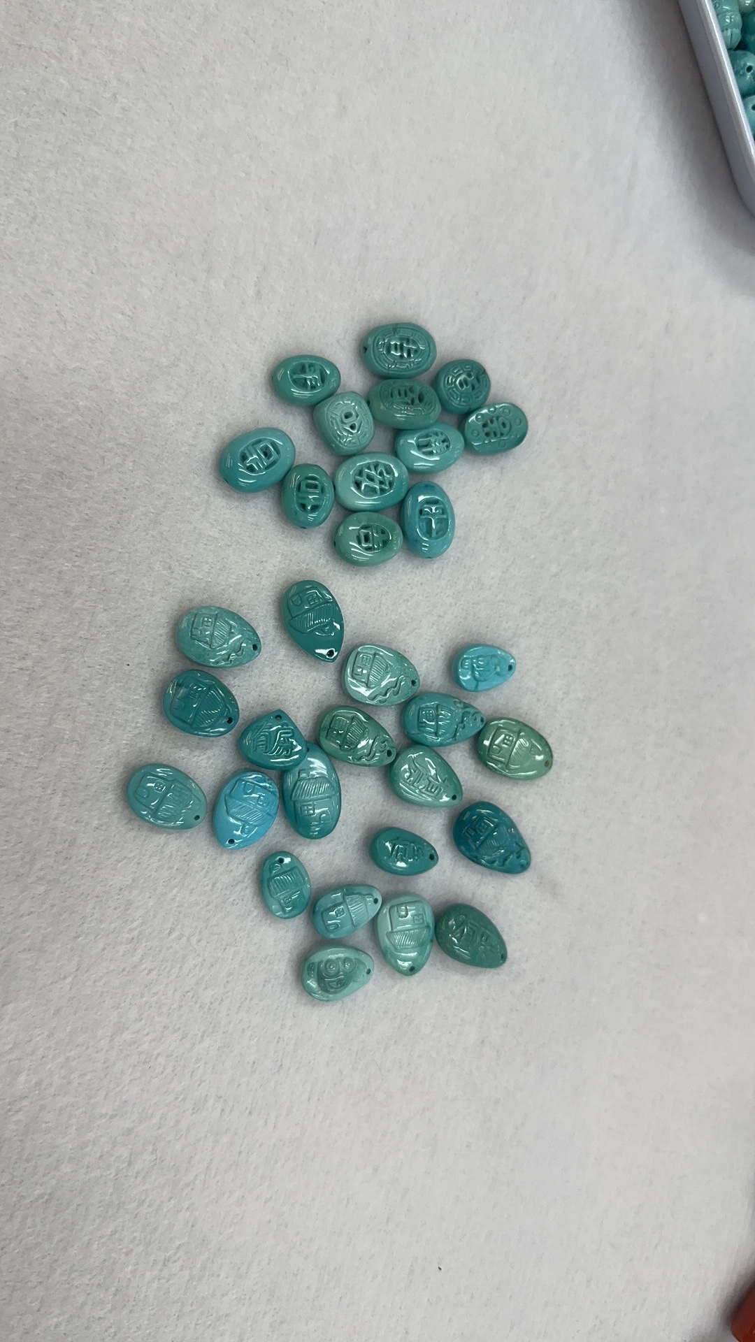 原矿高瓷绿松石配件翔宇00212