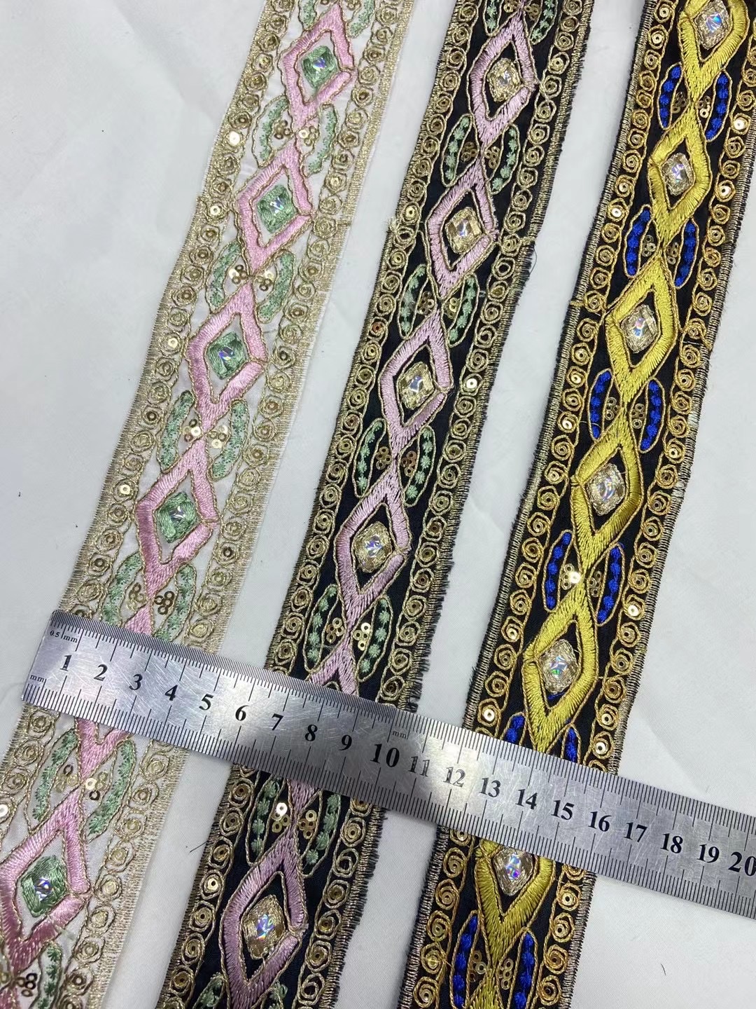 Colorful embroidery with sequins of car bones Application Scenario