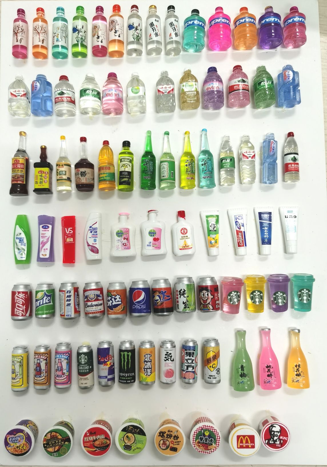 Resin accessories, mobile phones, refrigerators, patch materials, DIY handcrafted small bottles, wine bottles, simulation toys, accessories, beverage bottles, food and play ornaments, mixed packaging, clear packaging wholesale, queer, 500 pieces per package detail image 13