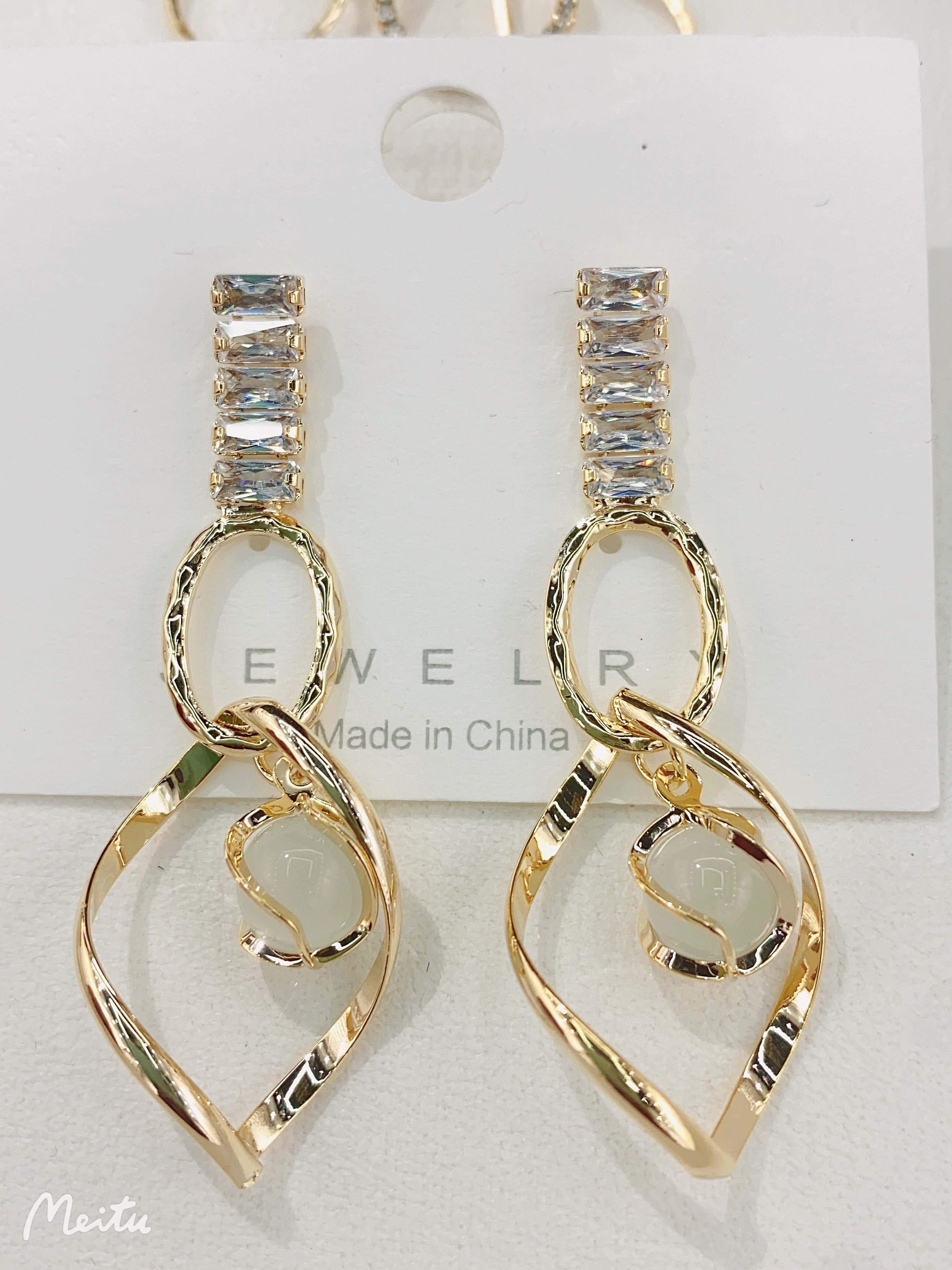 新款锆石欧美耳环潮流时尚百搭流行款式韩版-53