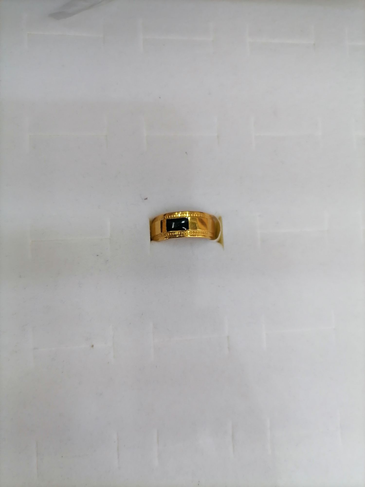 Titanium steel gold double print oil drip ring, Red Star Jewelry 011-190 Specification image