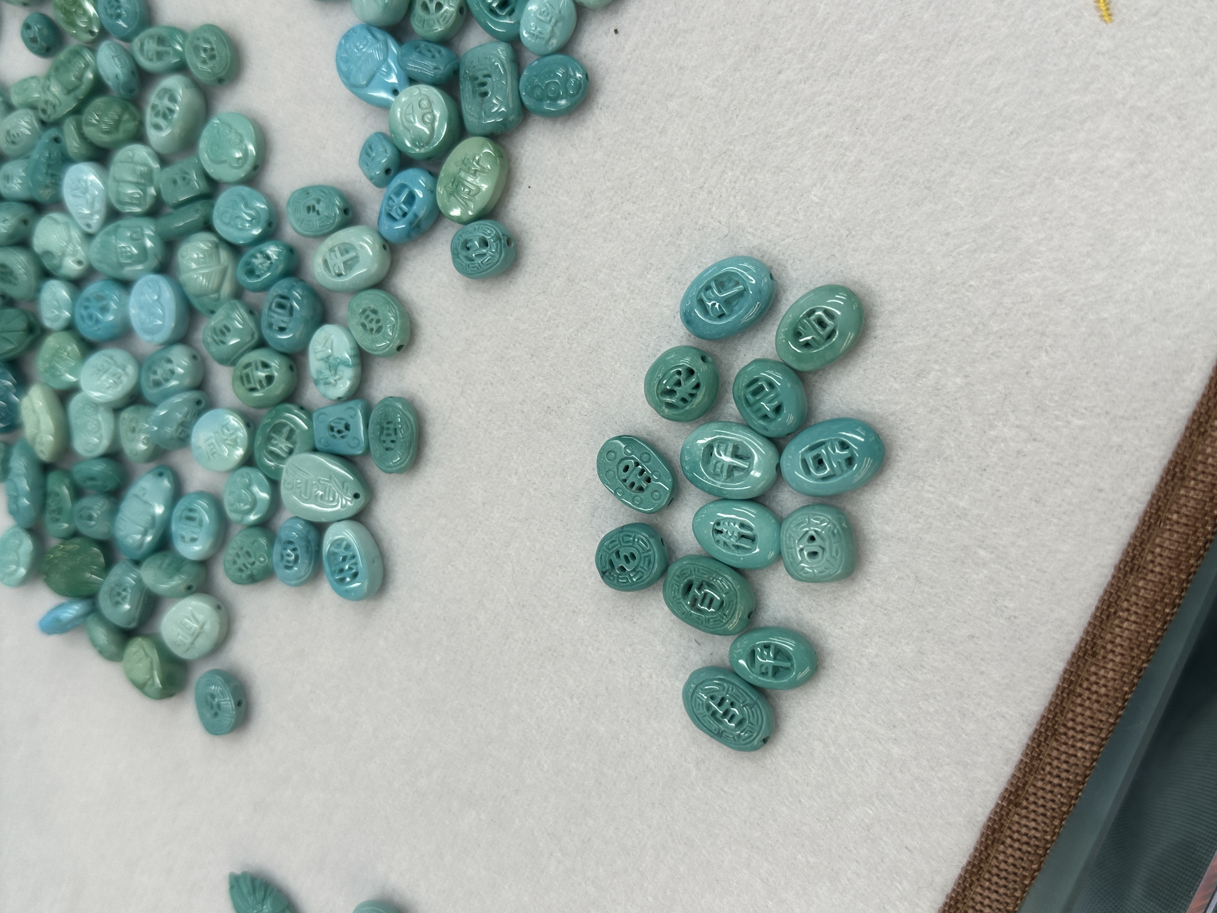 绿松石/天然绿松高瓷/手链细节图