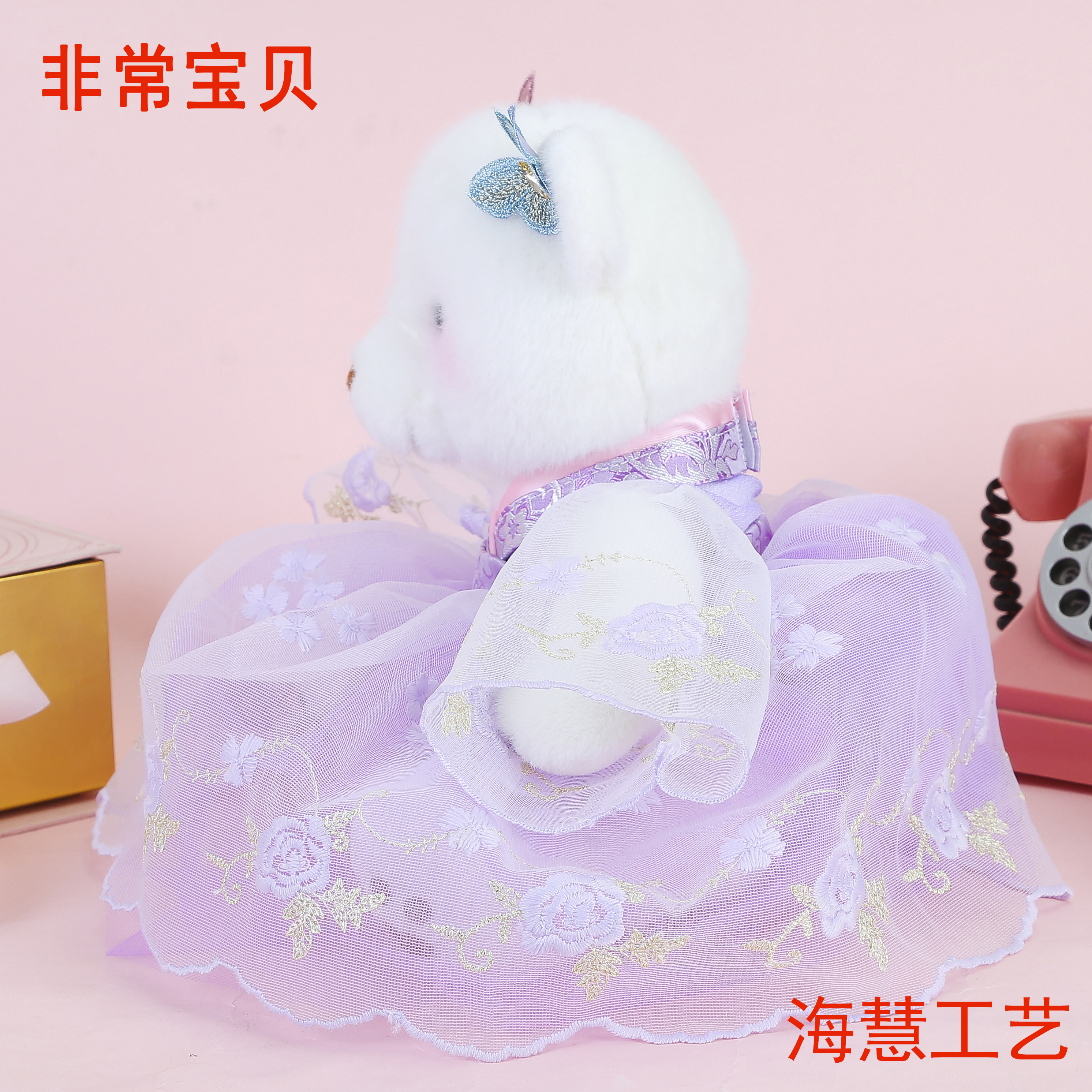 Authentic Hanfu Lolita Daijun Bear doll, large plush toy, doll, girls' birthday Qixi Festival gift, plush toy doll, doll Specification image