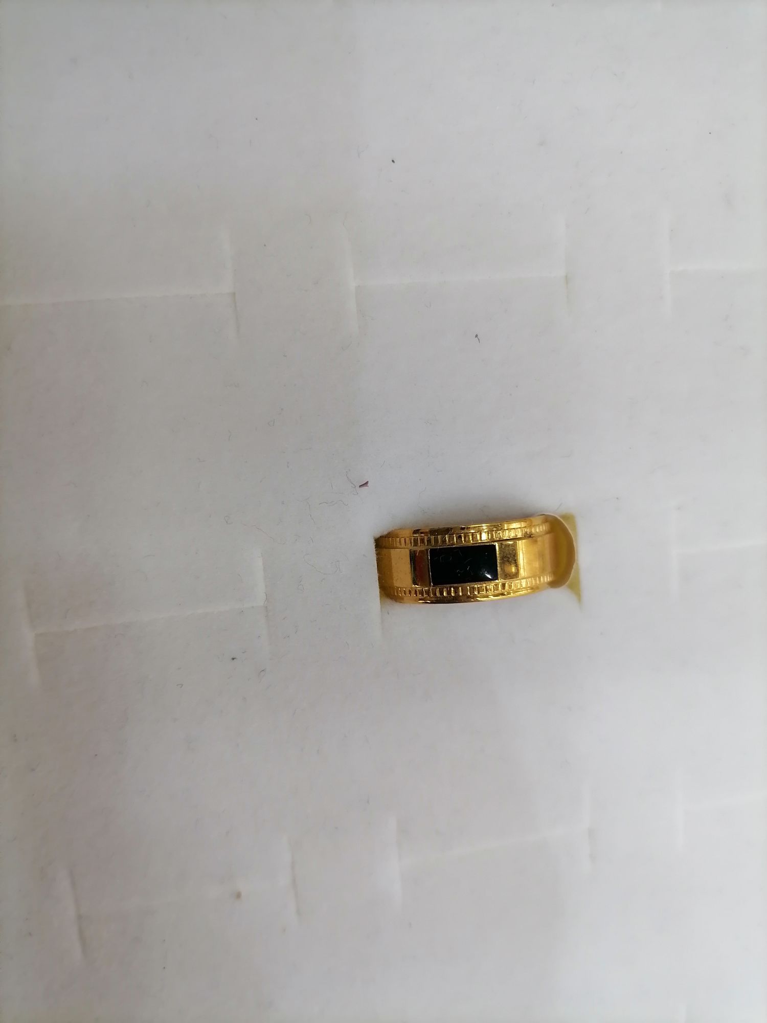 Titanium steel gold double print oil drip ring, Red Star Jewelry 011-190 detail image 4