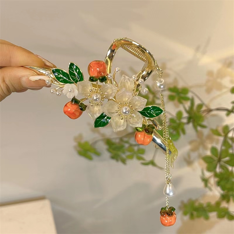 网红画油大号爪子---柿柿如意流苏大抓夹（12个装）