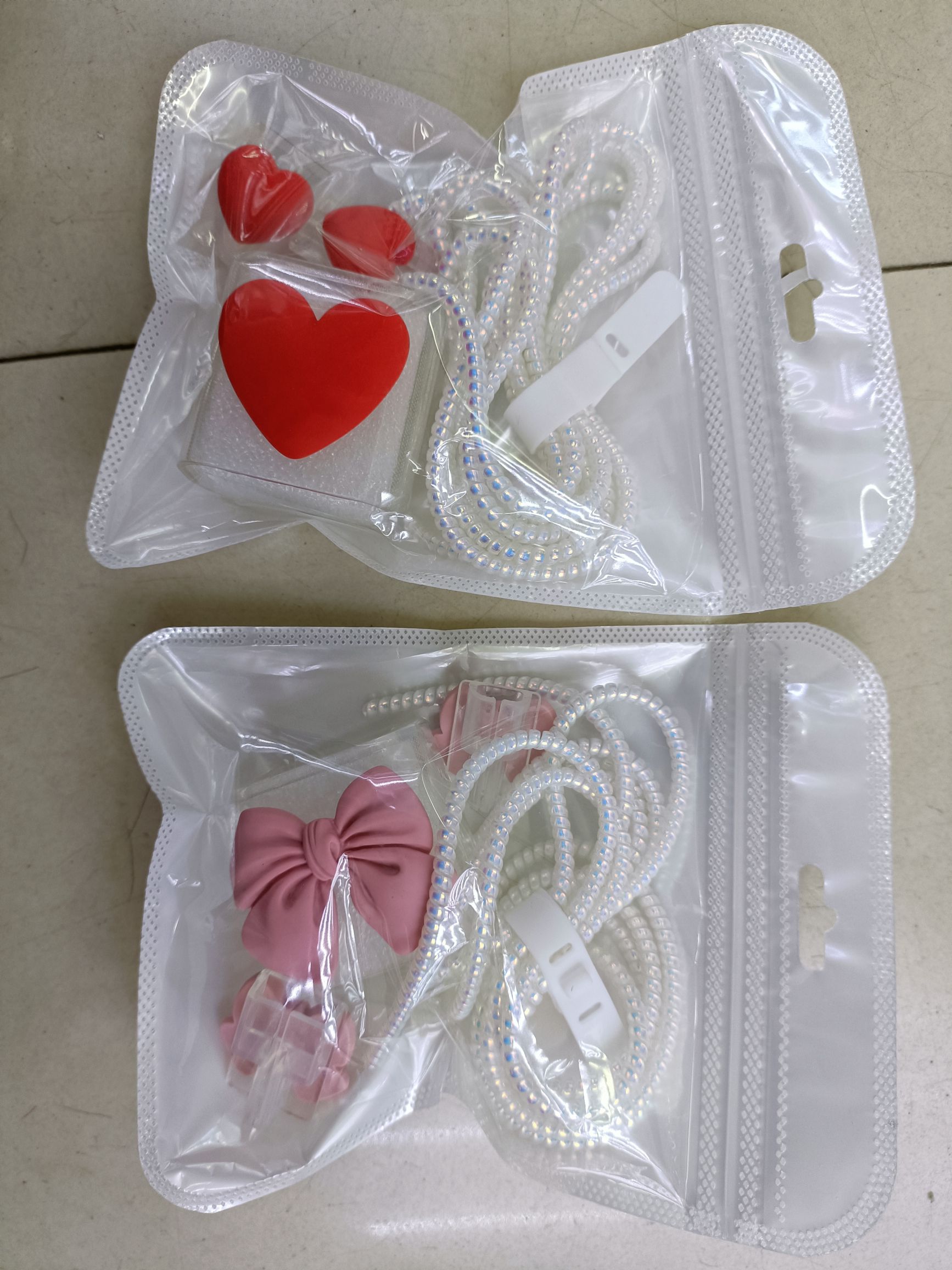Five-piece set of charging head protective case, data cable protective case and winding device