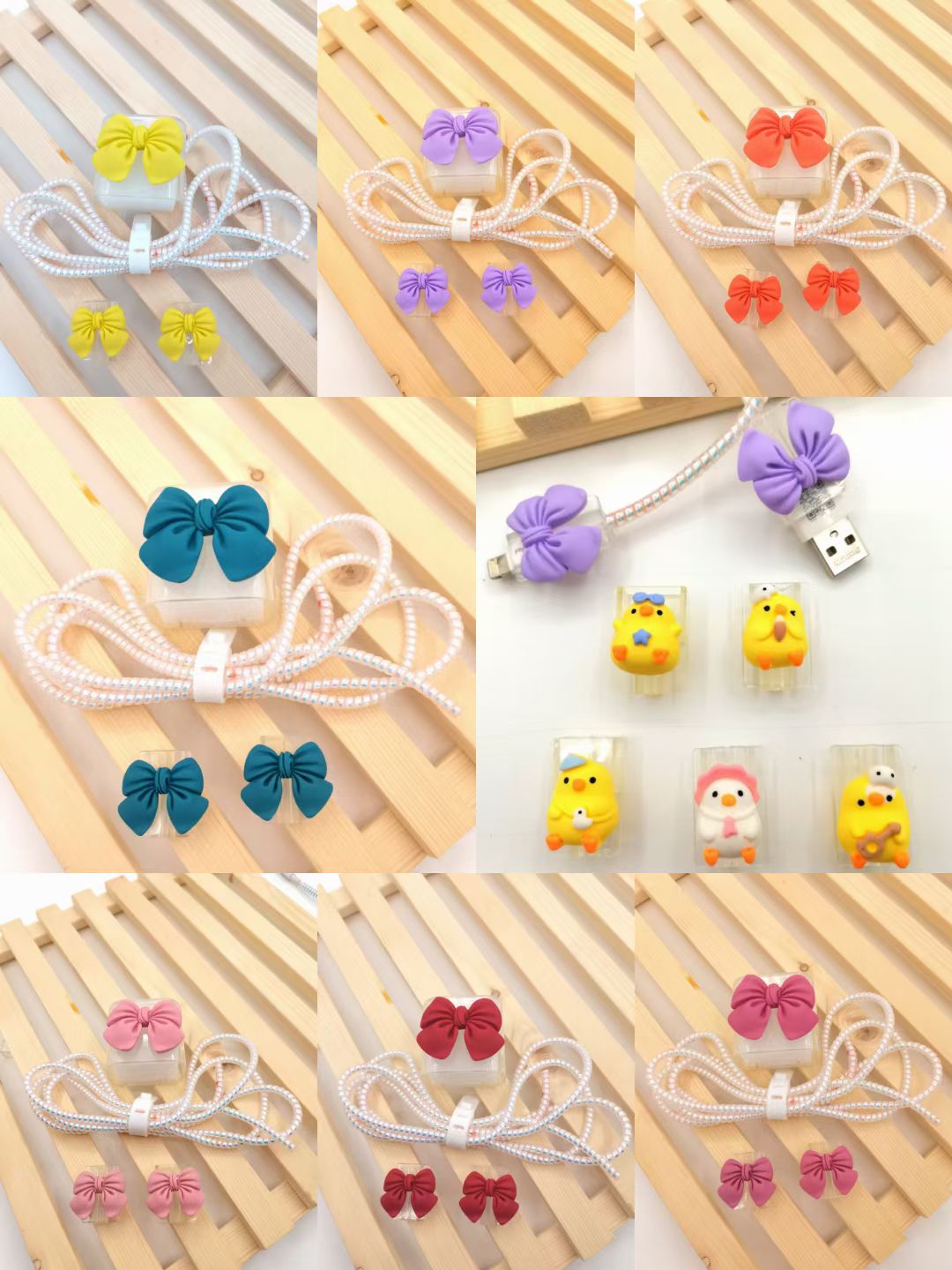 Five-piece set of charging head protective case, data cable protective case and winding device Specification image