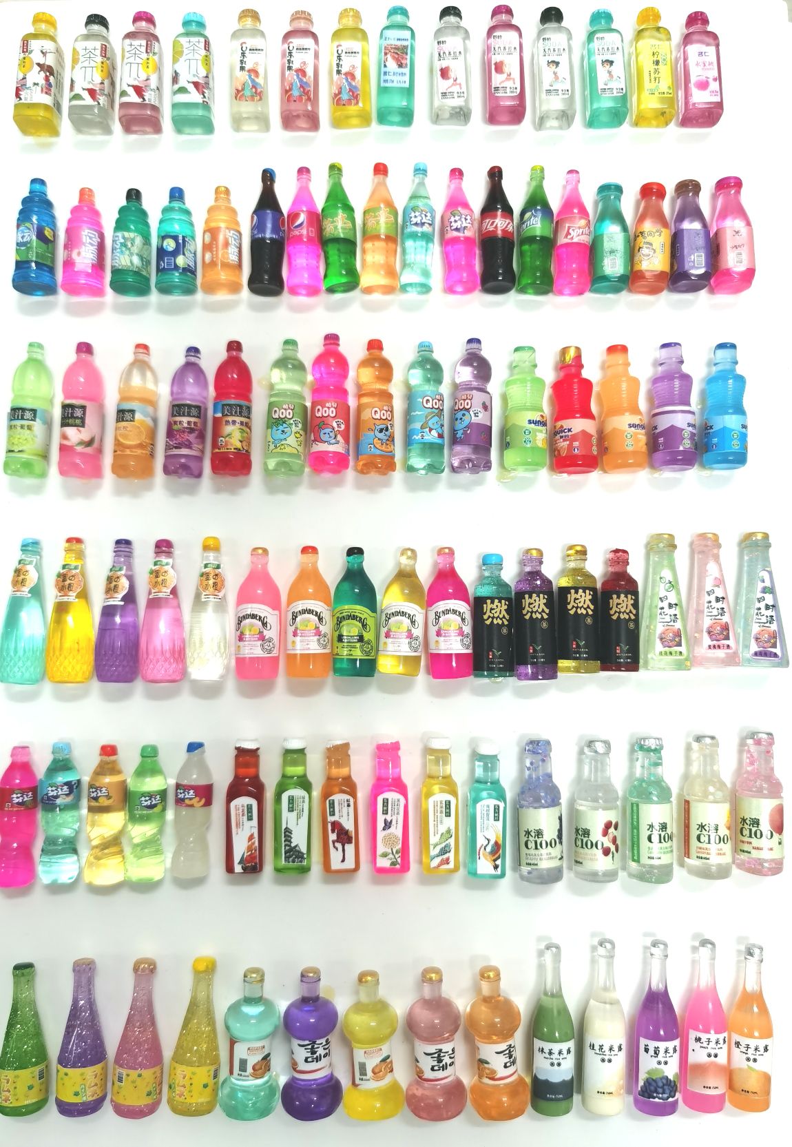 Resin accessories, mobile phones, refrigerators, patch materials, DIY handcrafted small bottles, wine bottles, simulation toys, accessories, beverage bottles, food and play ornaments, mixed packaging, clear packaging wholesale, queer, 500 pieces per package detail image 10