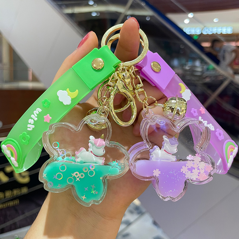 亚克力钥匙扣/网红漂流瓶/精品钥匙扣白底实物图