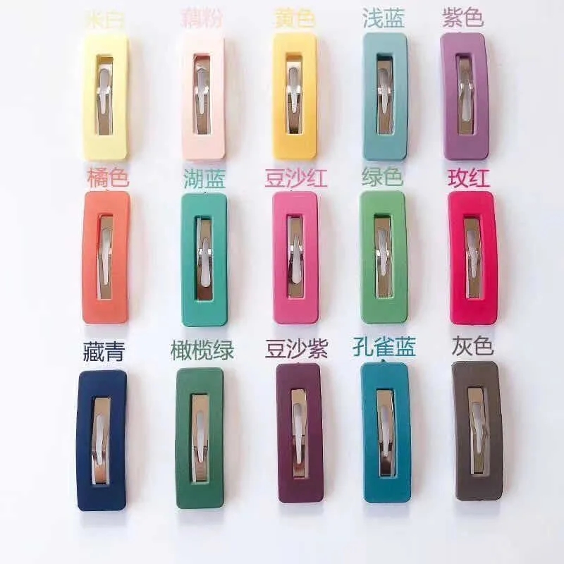 Hairpins, hair clips, Korean-style headwear clips, simple candy-colored girl one-shoulder clips, bangs clips, ins side clips Application Scenario