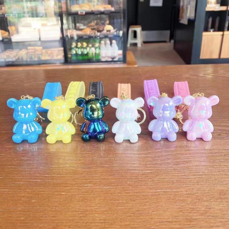 2022电镀熊汽车钥匙扣包包挂件盲盒礼品学生小礼品情侣挂件详情图2