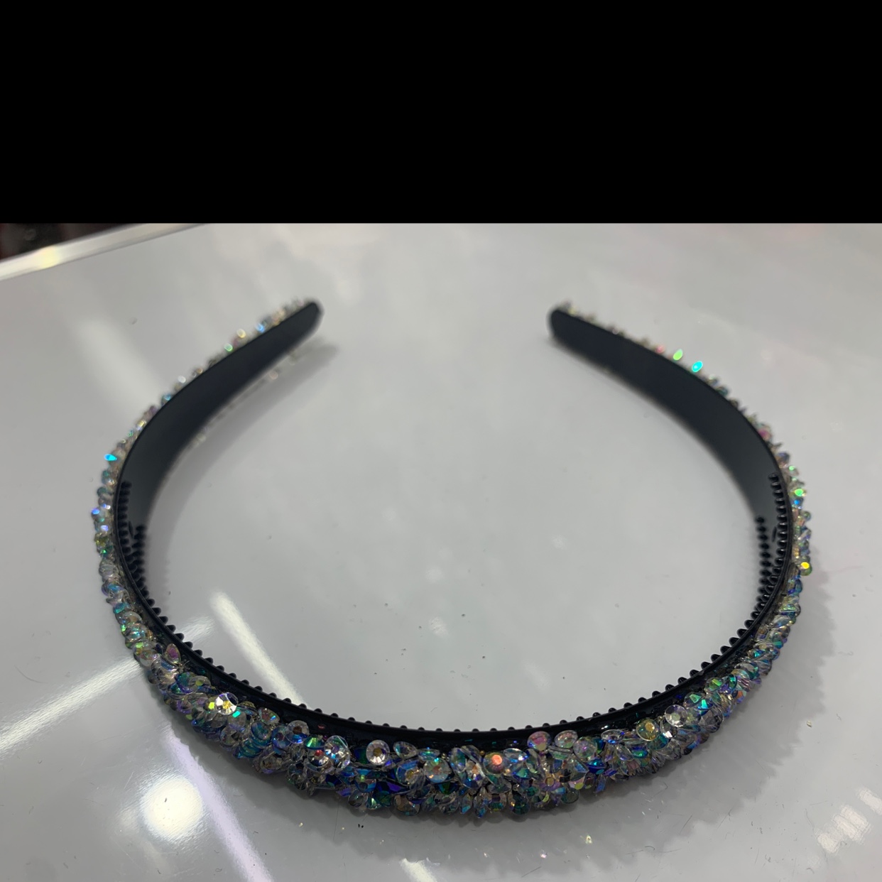 Transparente diamond hair hoop tendencia de la moda versátil para las señoras simple cabeza hoop pelo adorno venus details Picture