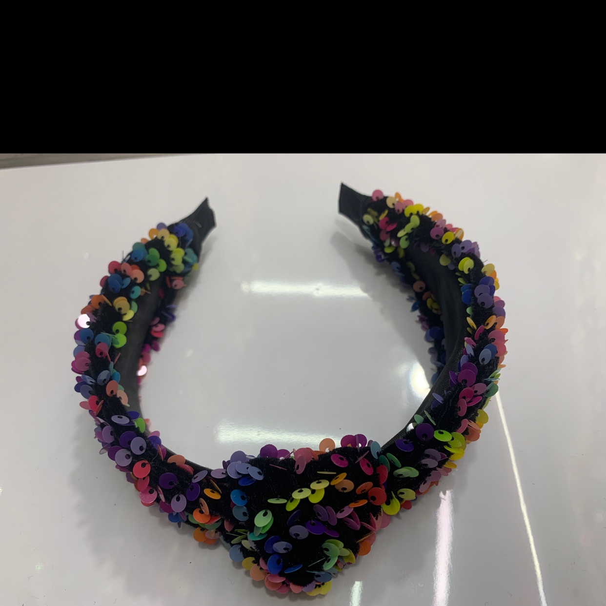 Popular hoop de pelo de lentejuelas tendencia de moda versátil para mujeres simple hoop de pelo adornos de venus details Picture