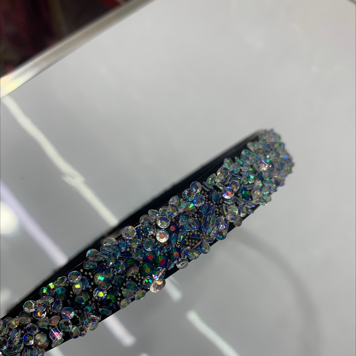 Transparente diamond hair hoop tendencia de la moda versátil para las señoras simple cabeza hoop pelo adorno venus Transparente diamond hair hoop tendencia de la moda versátil para las señoras simple cabeza hoop pelo adorno venus