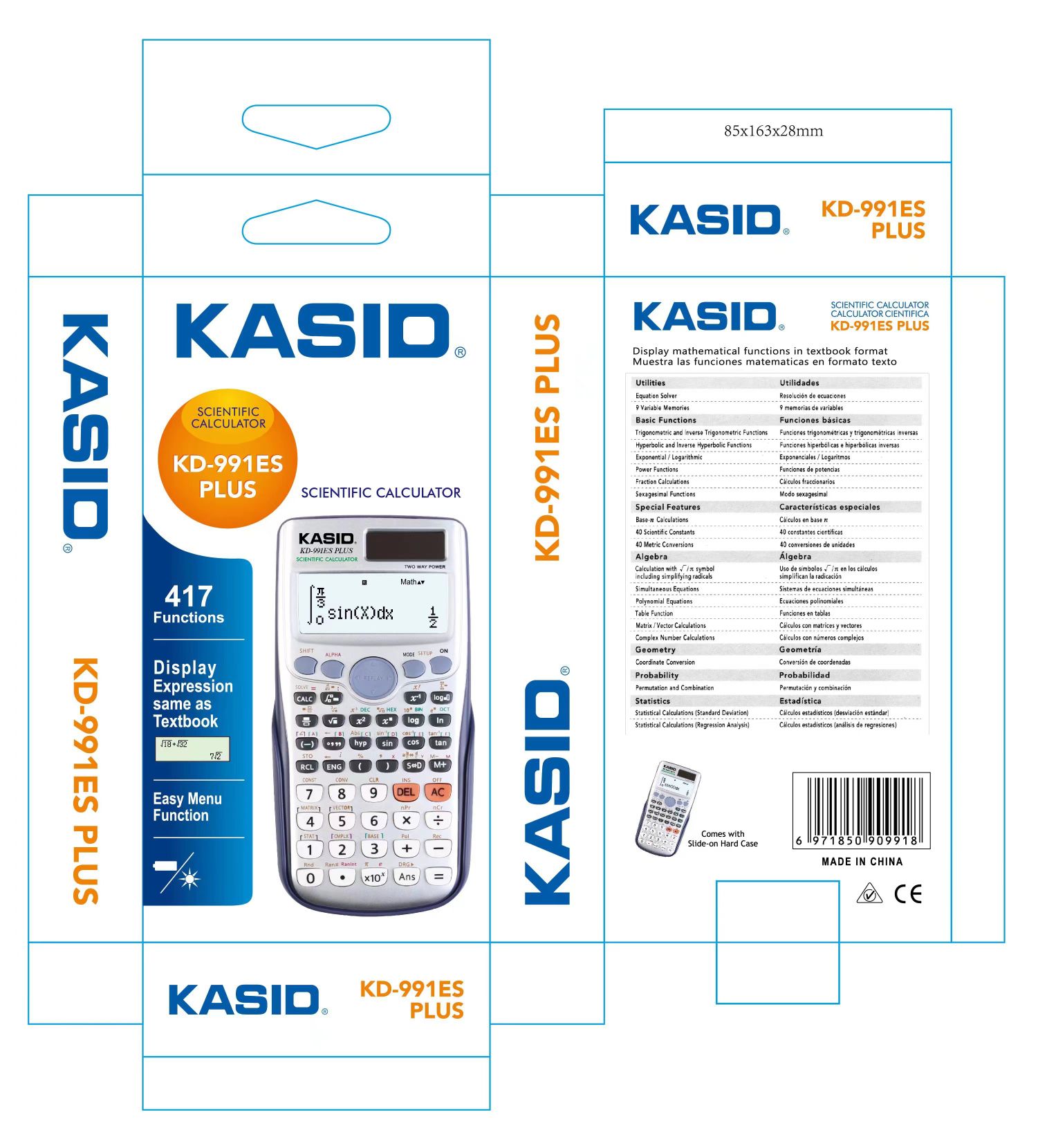【外贸】KASID科学计算器学生函数YOUX 991esplus