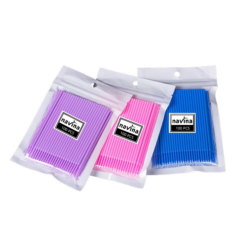 Disposable cotton swabs for eyelash extensions details Picture