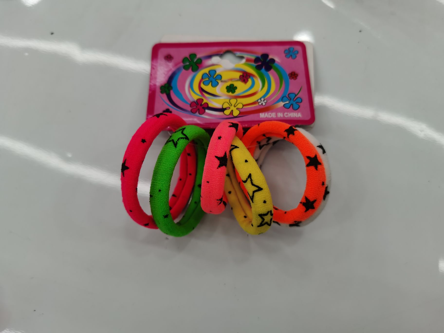 Printed rubber bands, 6 cards, hearts, music, five-pointed stars, many styles Specification image