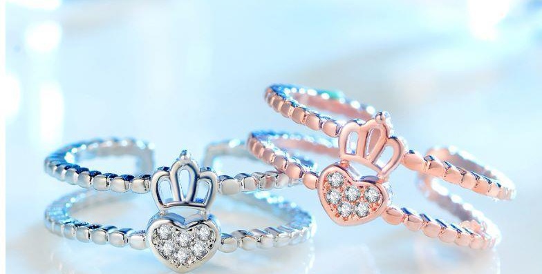 精美时尚戒指/韩系女生戒指/开口戒指细节图