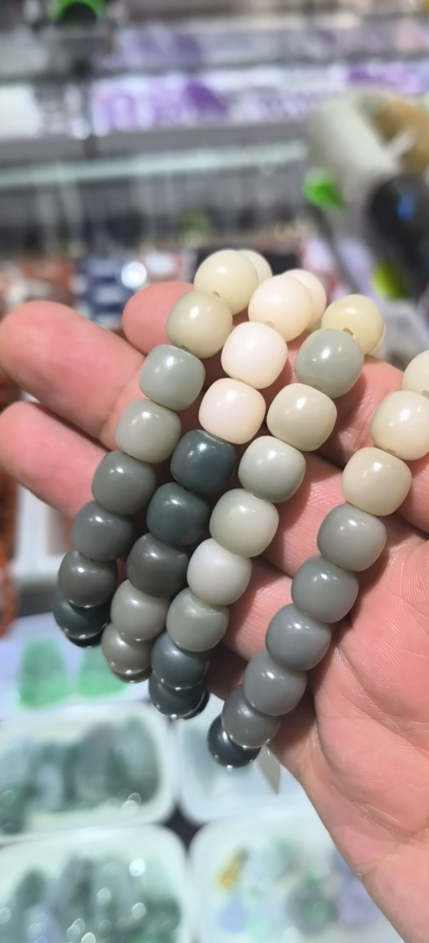 白玉晶珠宝库存佛教用品赠送礼品道教景区商场木珠金刚菩提尾货处理混款大小通走量大优惠超级低价仅此一批大量木珠星月菩提详情7