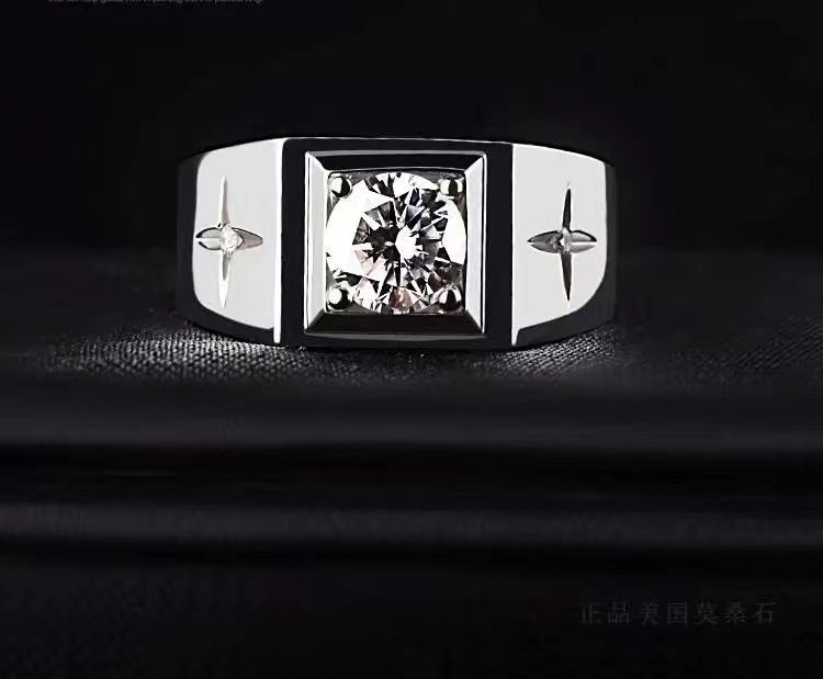 Fashionable rings, men's diamond rings, business simple men's rings, wedding rings Specification image