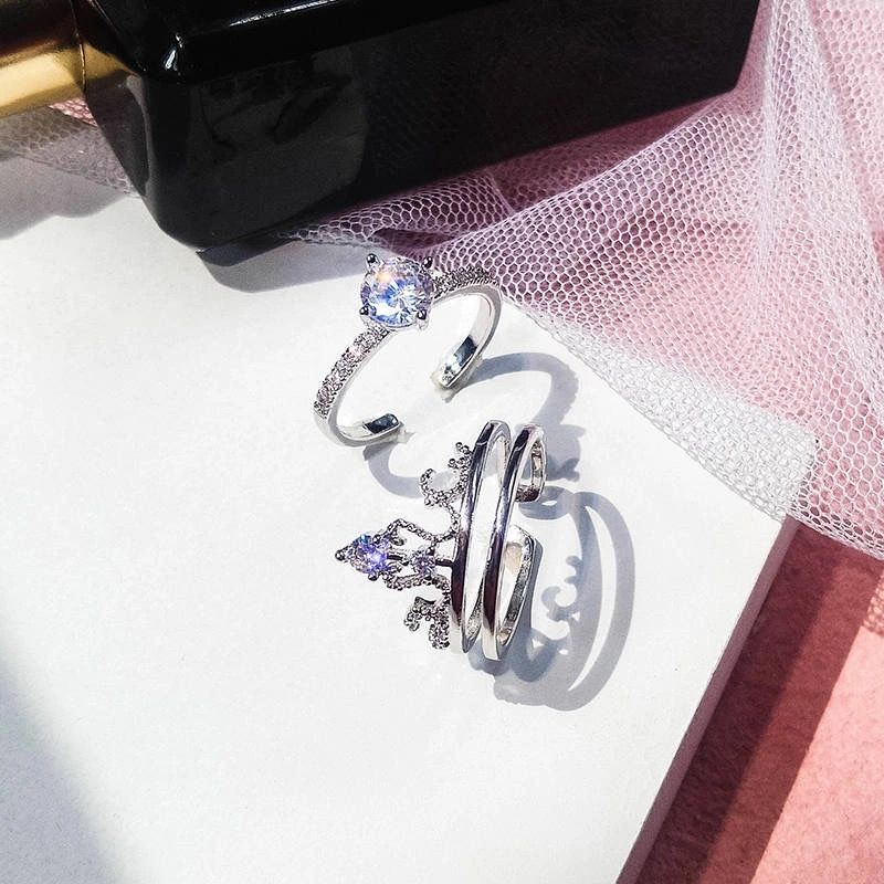 精美时尚戒指/韩系女生戒指/开口戒指细节图