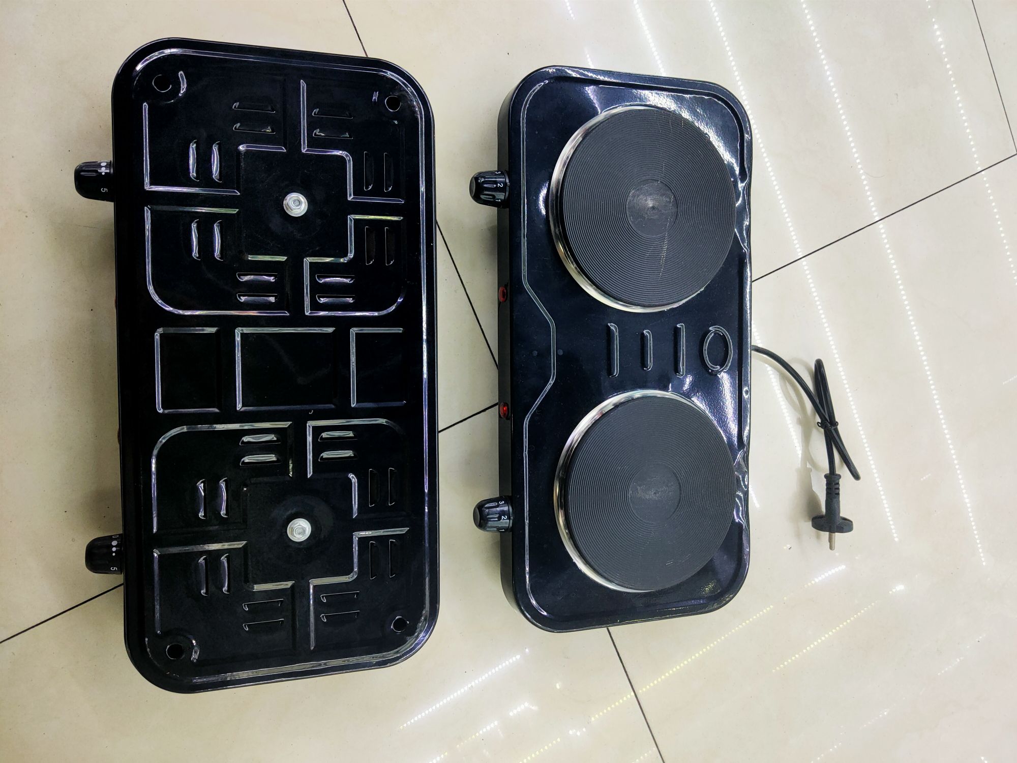 All-black 2000W double-disc electric furnace details Picture