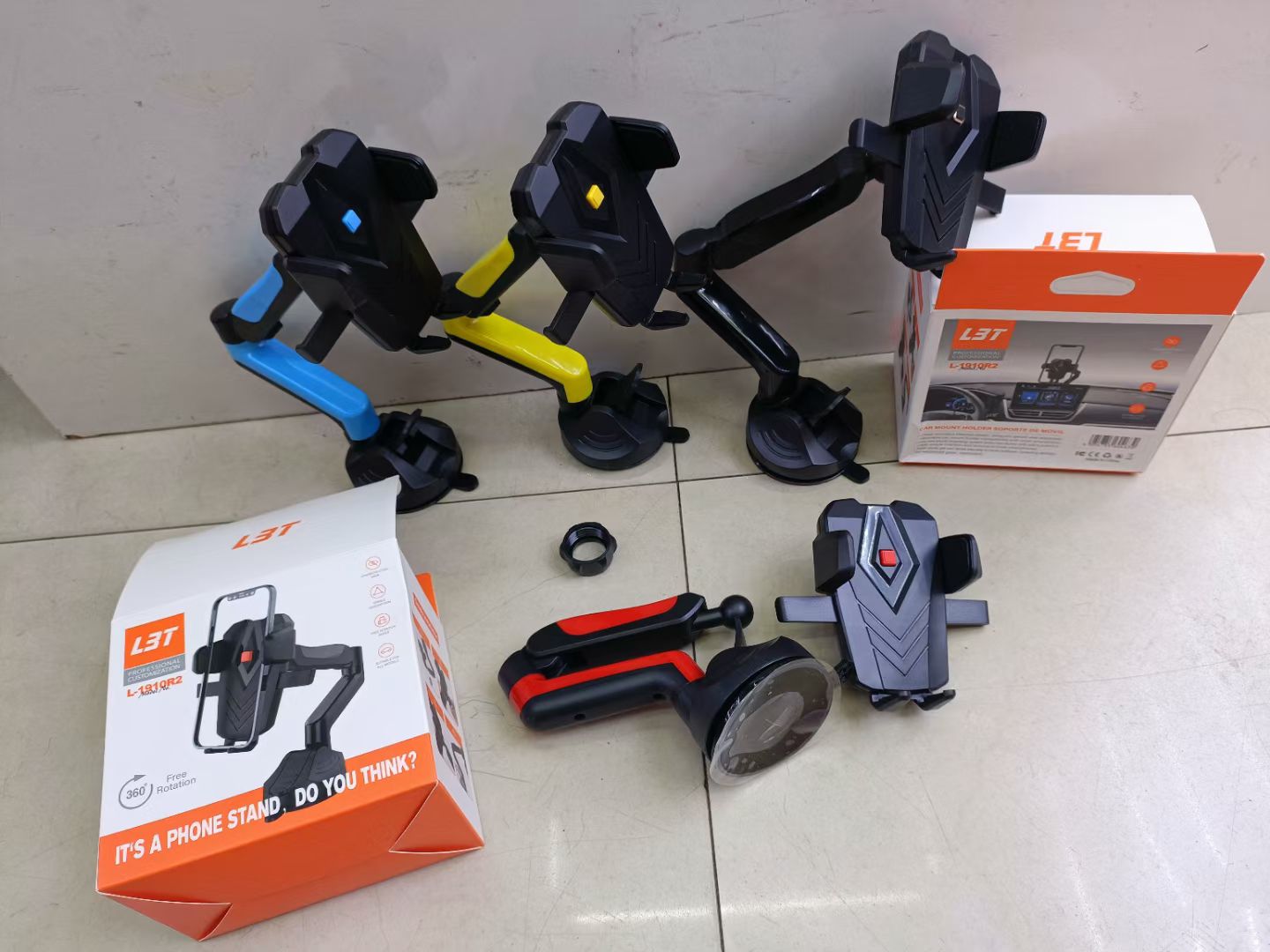 1910R2旋转360吸盘手机支架 车载支架