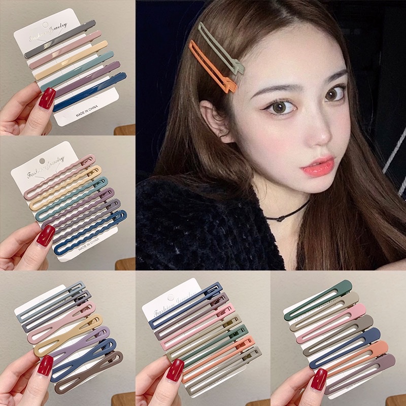 Clip de una palabra tiara clip de pelo mujer flequilla frontal tarjeta de pelo parte posterior de la cabeza clip de niño pelo roto premium sense clip de pelo Application Scenario