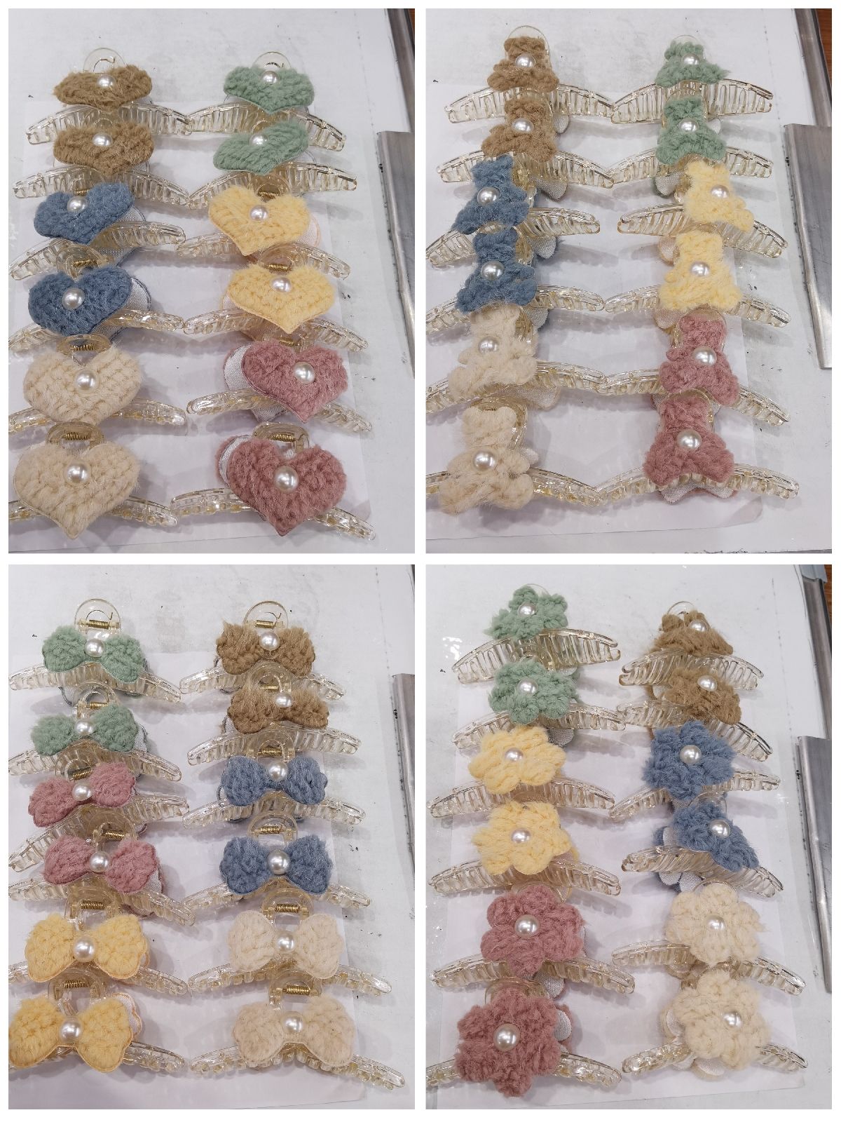 Haishen Jewelry is a popular and trendy Korean-style fashion classic. It features a transparent champagne and a plush pearl fabric grab