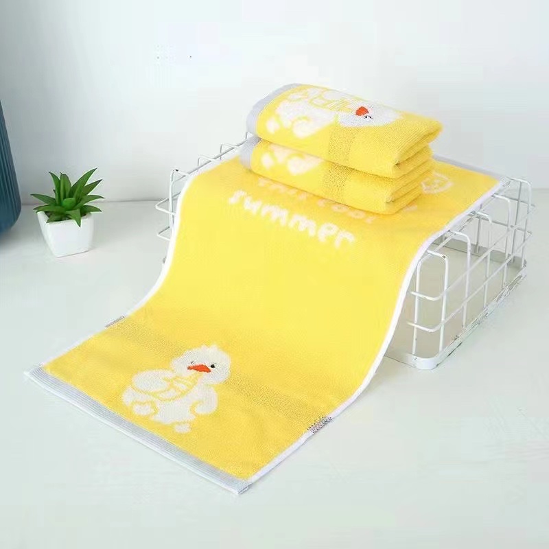 Toalla pequeña de algodón suave y absorbente no se cae el pelo para los niños de la escuela primaria uso doméstico 100% algodón linda cara washing rectangular toalla de mano Application Scenario