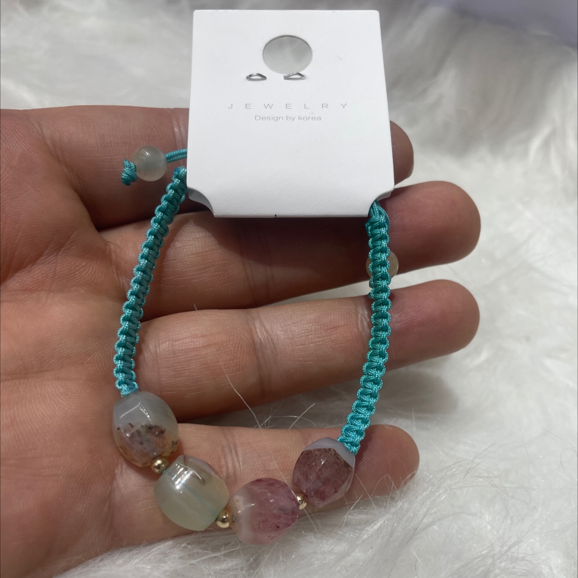 半宝石手链/手链/名族风手链白底实物图