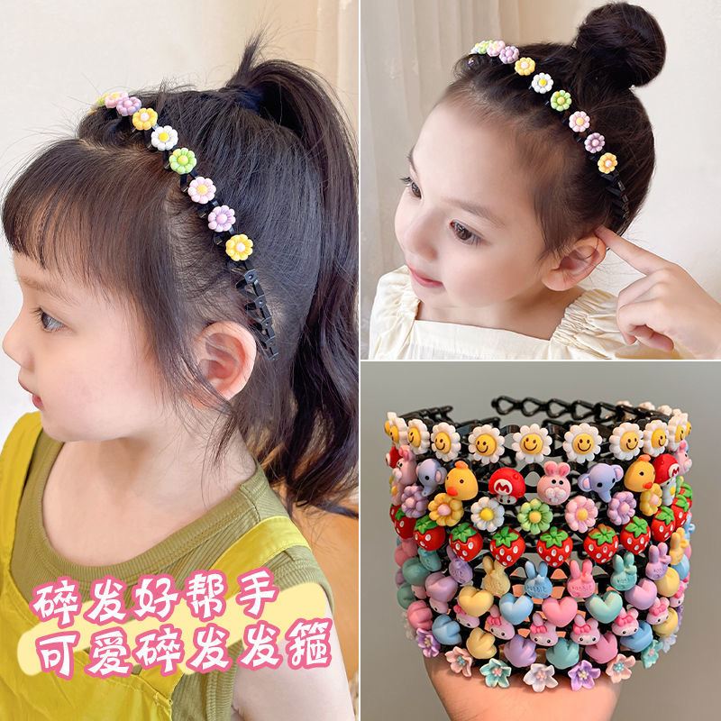 义乌国际商贸城好再来饰品3569摊位发箍头箍批发儿童发箍小女孩防滑压发发卡女宝宝碎发整理神器发夹女童头箍发饰