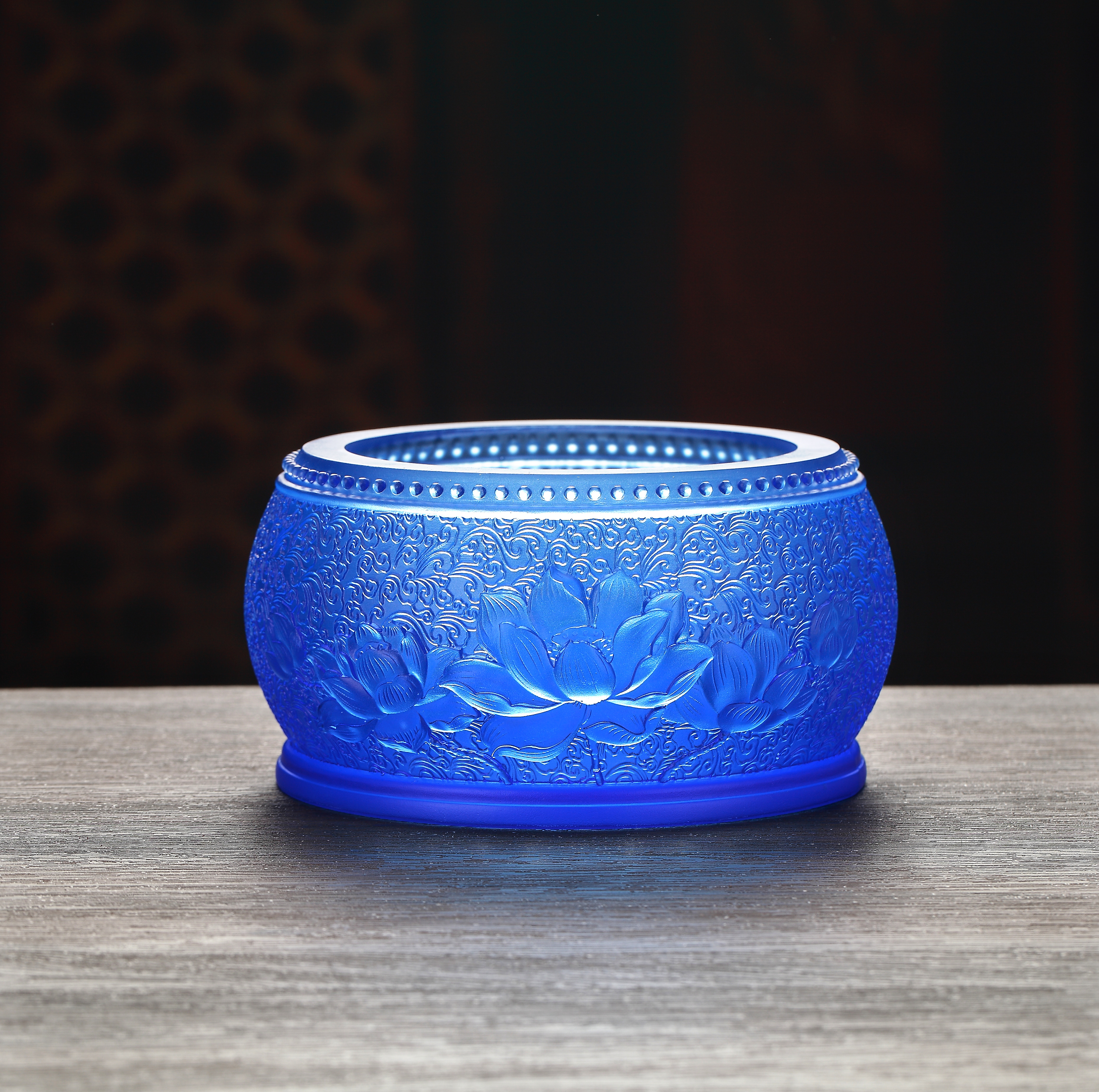 Ancient-style glazed handicrafts, home ornaments, incense art, lotus incense burner