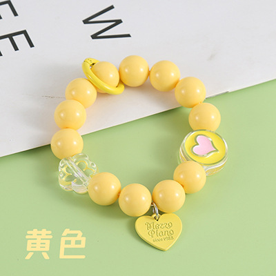 爱心挂件 diy手机壳挂件手工串珠爱心珠链短款挂绳圆珠链挂饰挂饰 43详情图4