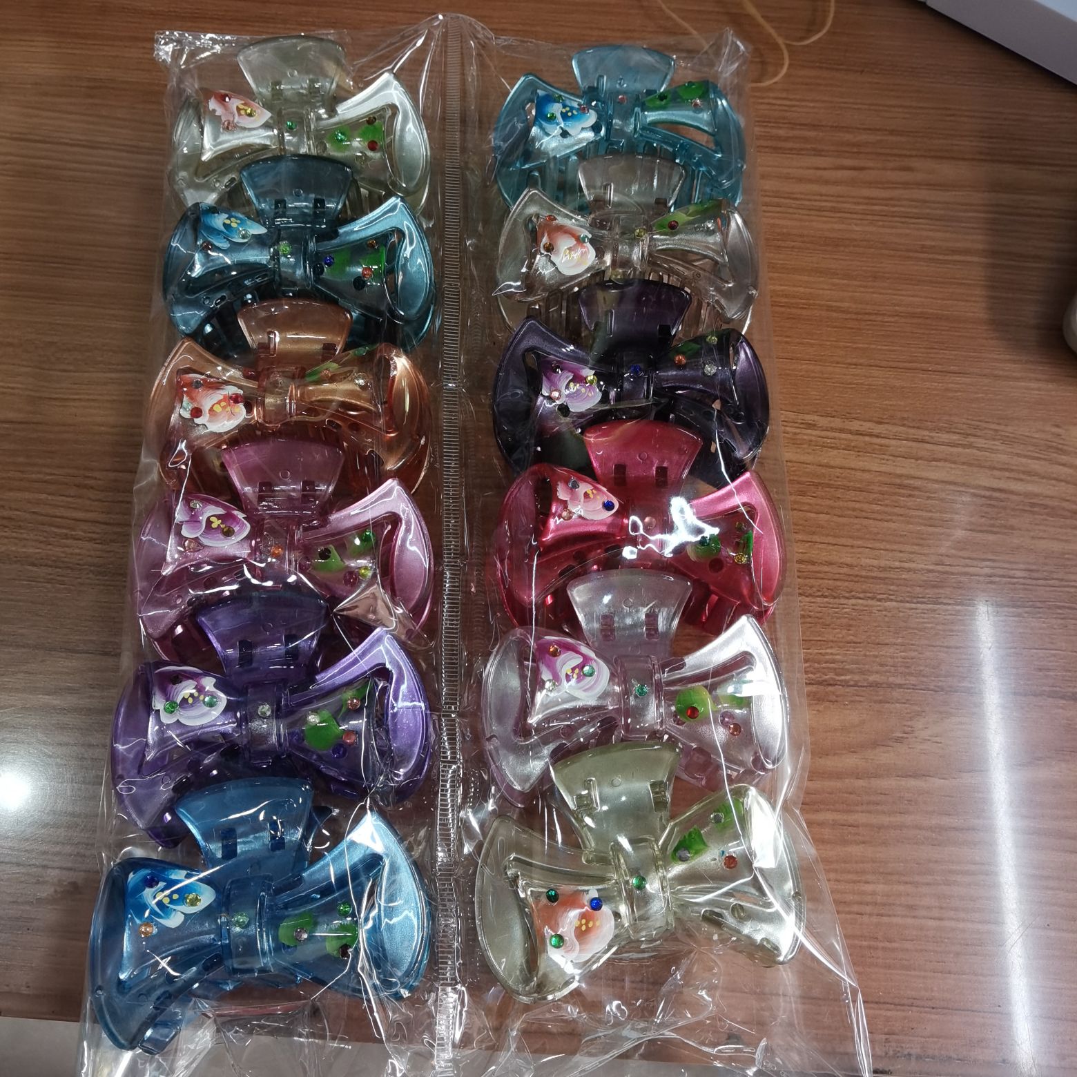 Haishen jewelry, a popular and trendy Korean style, is a classic and fashionable Korean style with transparent pearlescent prints and dot diamonds in 6 colors Specification image