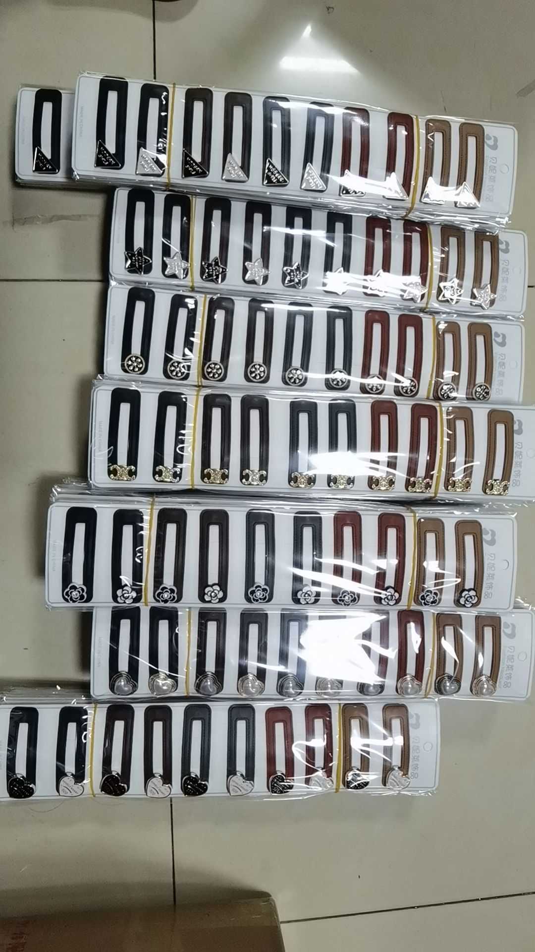 贝妮莱饰品3509一3510皮质BB夹加配件