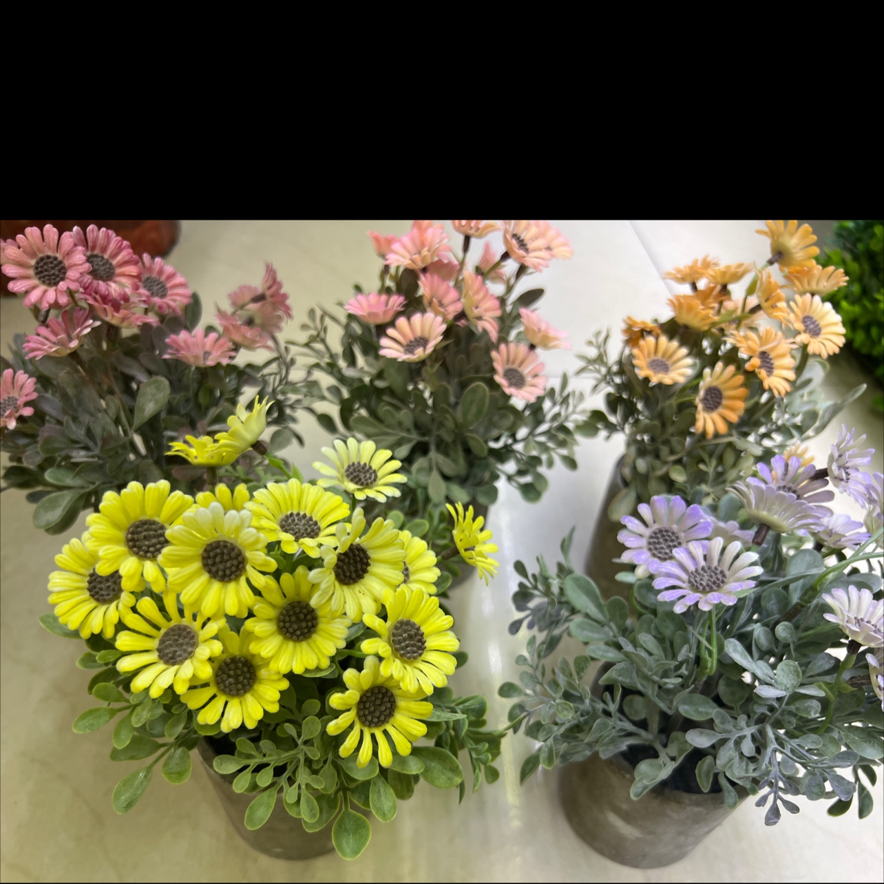 小雏菊盆栽 仿真盆栽 仿真植物 厂家批发桌面摆设花盆详情图1