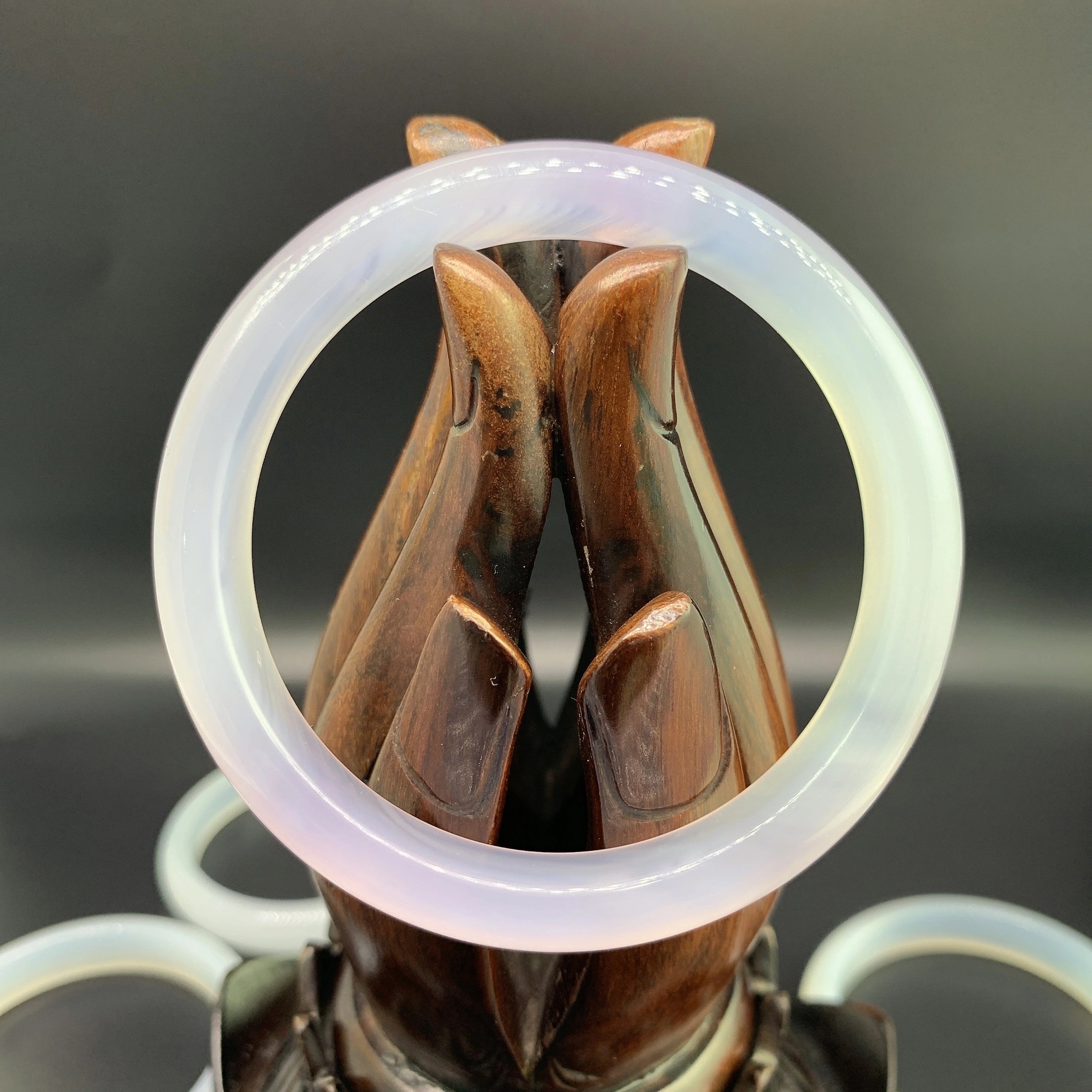 【 Oriental Jade 】 Natural agate chalcedony bracelet with purple base jade jewelry