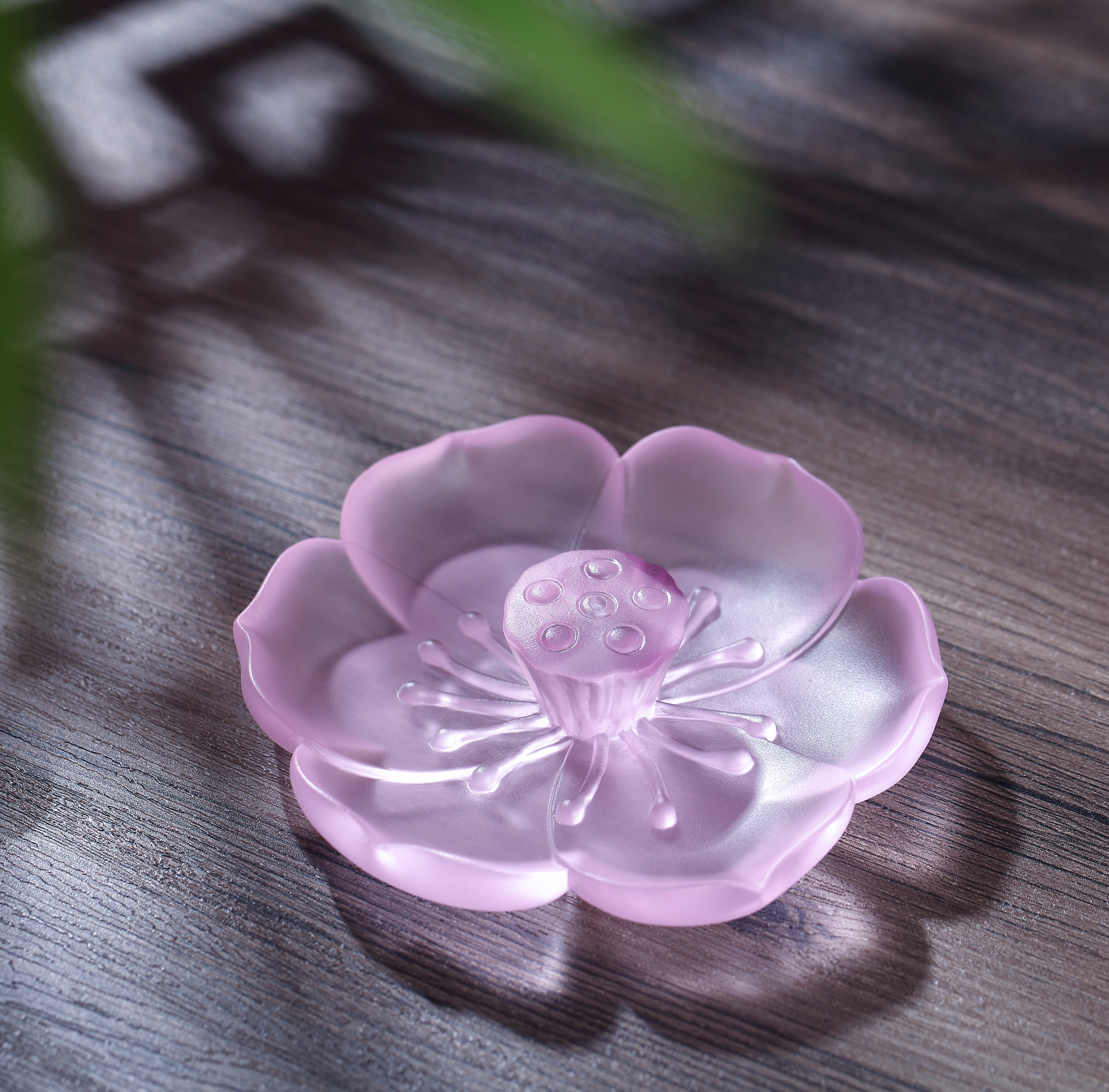 Ancient-style glazed craft lotus incense stick tray, incense ceremony gift details Picture