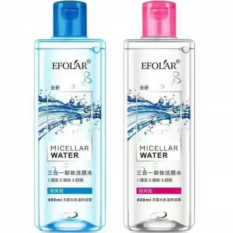 Genuine EFOLAR Three-in-One Makeup Remover and Cleansing Water 400g Facial Gentle Eye and Lip Makeup Remover Specification image