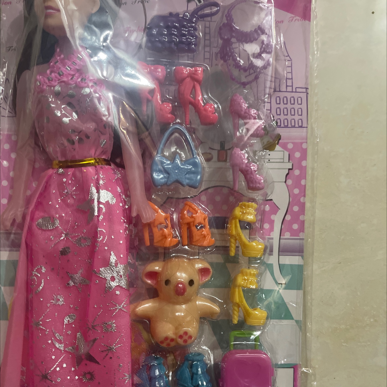 2022-40 New doll set with accessories, the dolls are hollow. With accessories. The hair is random. Doll mix style, random. Welcome both new and old customers to make your purchase details Picture