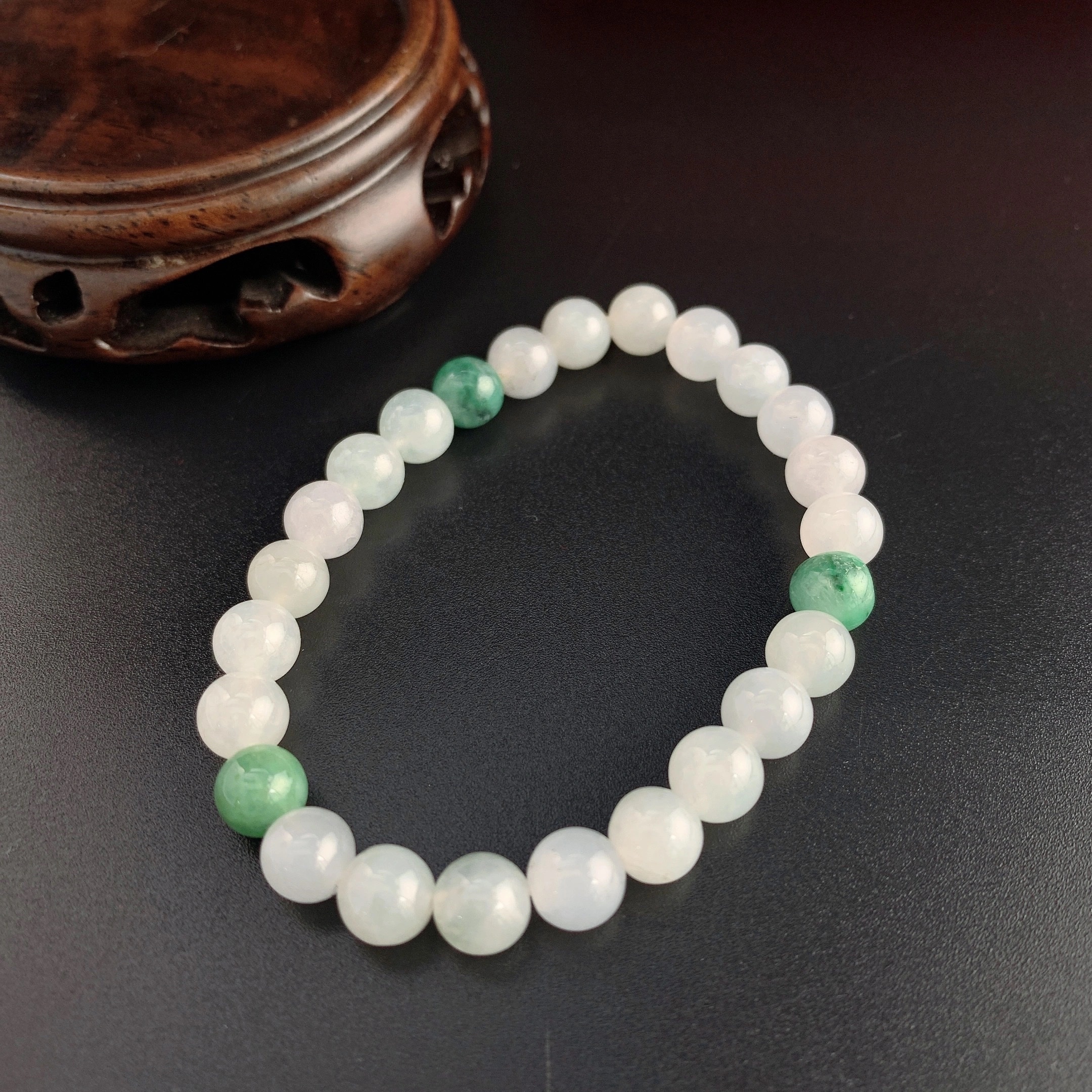 天然缅甸翡翠/三彩/手串手链产品图