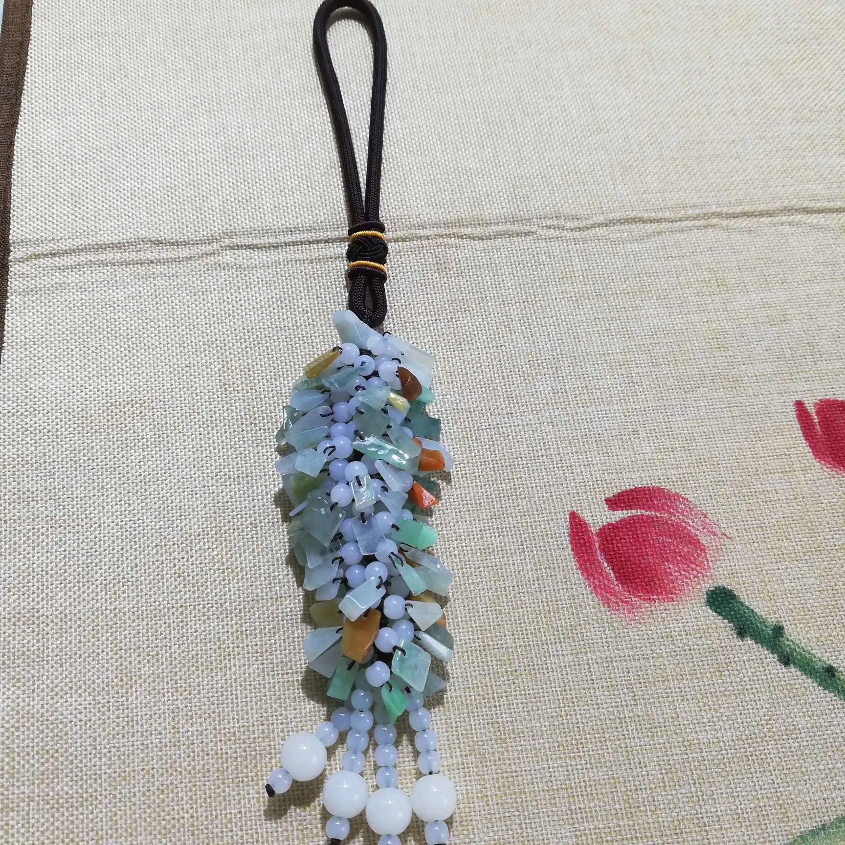 【 Oriental Jade 】 Natural Burmese jadeite A truck bag, high-end car pendant Specification image
