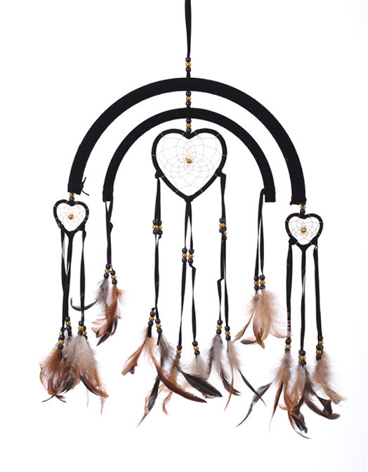 Tianbang white feather dreamcatcher, hand-woven accessories, wind chime handicrafts, gifts for girls, white car interior creative gifts, one-piece consignment, DC9090