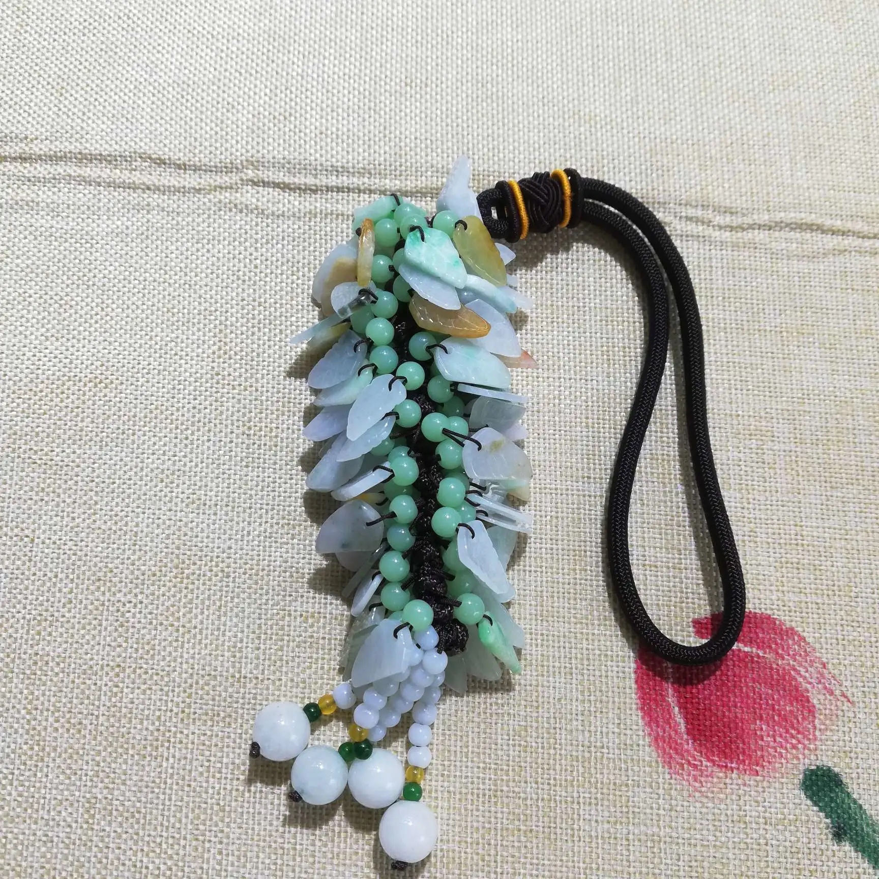 【 Oriental Jade 】 Natural Burmese jadeite A truck bag, high-end car pendant Application Scenario